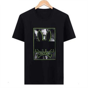 Psychological Rabbit Mens Short Sleeved t Shirts Casual Polo Shirt Animal Print High-quality Lovers Breathable Business Round Neck Psyco Bunny Che5