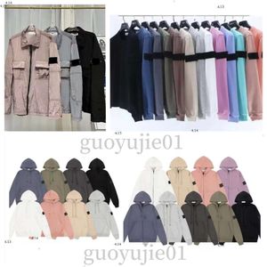 Tasarımcı Hoodie Erkek Hoodie Pusula Tasarımcı Ceket Gömlekleri Suya Dayanıklı Metal Skin Ceket Erkek Ceket Zip Haldian Casual Pamuk Sweatshirt Stones Adaları 572