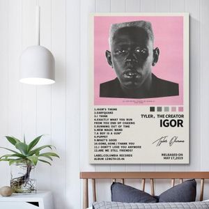 Rapper Tyler Poster Il creatore Igor Canvas Dipinto Singer Music Star Album Art Canvas Stampe Art Wall Art Pictures per decorazioni per la camera da letto soggiorno