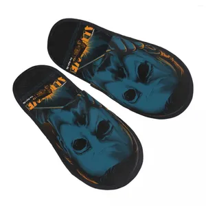 Slipper Casual Horror Film Halloween Michael Myers Messer Männer Frauen Pelzige Freizeit Pantoufle Homme Home