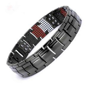 100 Pure Titanium Magnetic Black Chain Men Hematite Health Energy Bracelet for Women Benefícios4822731