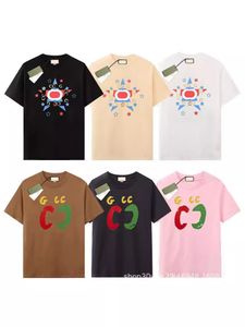 Camisetas femininas e homens Guhome G-i Manga curta de camiseta da família Antiga Família Unissex Brand Trendy Casual Algodão solto de mangas curtas Feminino de desenho animado estilo de coelho