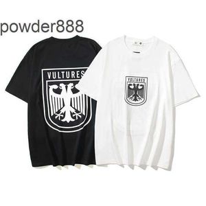 24SS High Street minimalistiska brevtryck Halva ärmmar och kvinnor Lossa Casual Sports Round Neck Kort t-shirt för män kvinnor