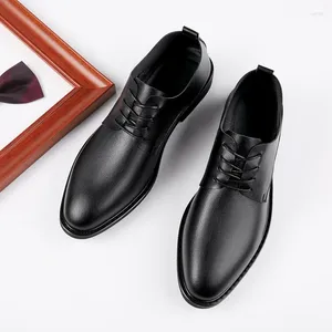 Vestido Sapatos 37-46 Couro sintético masculino Spring Summer Solded Soled Lace-Up-Up Toe Party de Casamento Male calçados Hy78