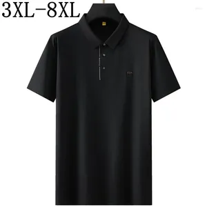 Polos maschile 8xl 7xl 6xl 2024 SETA ICE SETA DI SEGNO DI GRADO SIMPARE CAMITTERE PER UMANA CASUALE MENS SHIZZO SHIRT SHIRT SHIPEL