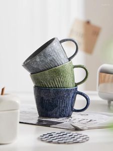 Mugs Creative Kiln Change Ceramic Water Cup Coffee Retro Hög utseende Ljus Ljus Luxury Breakfast