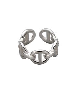 925 Sterling Silver Ring Korean Söt tecknad grisnäsringar för kvinnor Minimalistiska ihåliga par smycken älskare gåvor280r5874513
