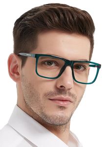 Kwadratowe okulary czytane dla mężczyzn duże optyczne okulary Hiperopia Okulowe Okulary Duże czytniki 1 15 2 25 3 240410