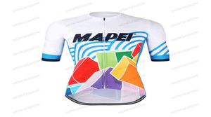 2022 Klasik Tur Bisiklet Jersey Erkekler Vintage Mapei Takımı Kısa Kollu Açık Yarış Bisiklet Giysileri Yiyecek Yol Dağ G11309661680