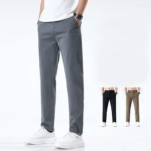 Calças masculinas Primavera Summer Business Casual Fit Straight estilo coreano Strethers Troushers masculino cargo que trabalha pantalones hombre