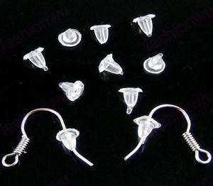 Verkauf von 2000pcs Lose nützliche weiße transparente Plastikohrringe Back Stopper 4mm DIY Ohrringe Zubehör6234884