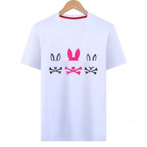 心理的なTシャツPSYCO RABBIT TシャツアメリカンデザイナービジネスファッションTEESメンズ女性USAハイストリートポロススカルラビットバニーPOL8