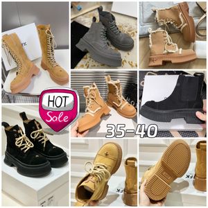 Designer Boots popular Trendy Women Short Booties Ankle Boot Luxury Soles Womens Party Thick Heel size 35-40 Chunky hiking Desert GAI SMFK