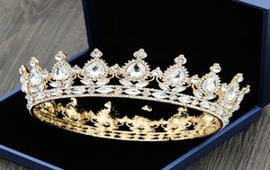 Ny mode Elegant White Crystal Bridal Crown Classic Gold Silver Tiaras Women Wedding Hair Jewelry Accessories Princess Hairpin 4699551