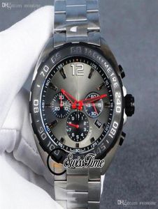 Formel 1 F1 F One Caz1110 Miyota Quartz Chronograph Mens Watch Steel Case Gray Black Dial Stick rostfritt stål Armband Sto335y2371052