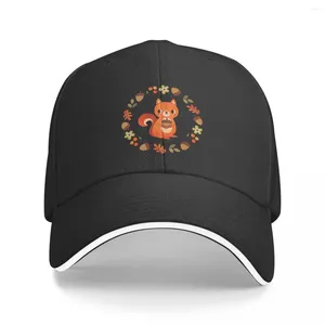 Ball Caps Cute Squirrel With Acorns And Berries Baseball Cap Luxury Hat Anime Hats For Women Men's