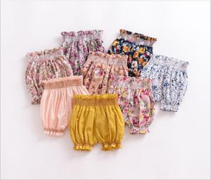 Calcinha baby bloomer shorts toddle floral flor de calça pp meninas covers de fraldas inseras calças de verão casuais calças de pão subpan7302622