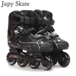 Stövlar japy skridskor 100% original seba hög deluxe hd vuxen inline skridskor svarta rullskridskor slalom glid fsk patines vuxeno