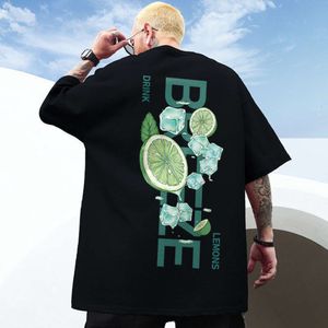 Guochao T-Shirt Herren Kurzschläfe Sommer Casual Hell Green Tide Marke INS Trend Chinesischer Stil Jugendlöser Hälfte Hülse18a1