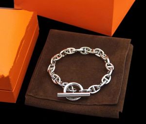 Designer Gold Pig snout bracelet pendant necklace circle high quality Titanium stainless steel fashion classic Interlocking necklace for women men jewelry love gi