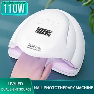 Nageltorkar Sun X5Plus 110W Nail Photo Machine Professional LED Dryer Lamp UV LEDS Torklamp Manikyr Tool Salong Equipment Y24041938Z0