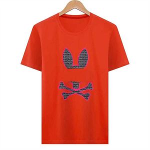 2024 Psyco Bunny Shirts American Designer Skull Rabbit Pattern Cotton Tshirt Tees Män Kvinnor Business Casual Short Hides Summer T-shirt Ollx