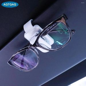 Acessórios de interiores AQTQAQ CASE CASE CASE AUTO SUN VISOR DO SUNGLESSES SUNGLESSES CLIP CART