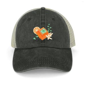 Bollkåpor Tangerine Mechanical Linear Switch Cowboy Hat Cap Militär Tactical Luxury Beach Bag Baseball för män Kvinnor