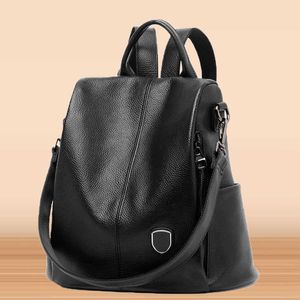 Bag Big Womens 2024 Genuine Leather Headlayer Cowhide Backpack Multi Functional Soft