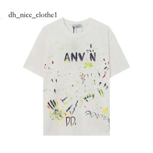 TEES LANVINE 셔츠 갤러리 갤러리 대회 남성 LANVINS T 셔츠 디자이너 여성 LANVIS TSHIRT LETTER STREET CLOUTH ROUND NECK SHORT SLEEVED PURE CONTOON LAVINES 셔츠 187