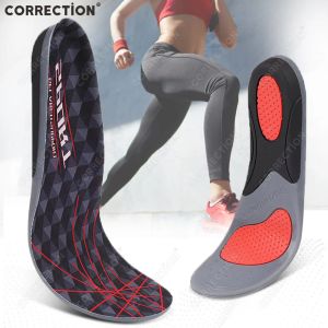 Insoles CORRECTION Sport Running Soft Silicone Insoles For Feet Man Women Orthopedic Pad Shock Absorption Arch Support Shoes Sole insole