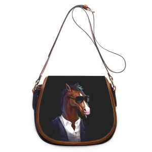 Сумки Bo Jack Horseman 3D Print New Fashion Women Women Becondbody Bag Luxury Dimbags Женщины сумки на молнии сумки для плеча женская сумка для плеча