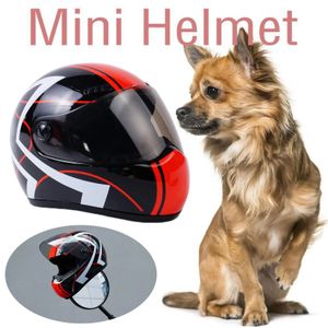 Moda Pet Emniyet Mini Motosiklet Kask Küçük Köpek Kedi Yavru Yavrular Çarpışma Karşıtı Şapka Sevimli Evcil Hayvanlar Binicilik Stil Po Props Oyuncaklar 240418