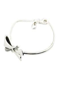 Brilliant Bow Bracelets with Clear CZ 100 925 Sterling Silver Fine Jewelry 60082863003939