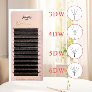 女神3D4D5D6D Wシェイプラッシュ4D PREMADE FAN LASH S 007 CD CURL NATURAL SOFT高品質の個人ラッシュ240407