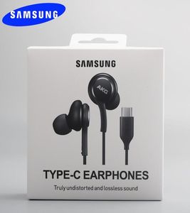 Samsung Galaxy Note 10 S20 Plus Typ C Earphones inear Wired Mic Volymkontroll USBC -headset för S21 S20 inte E 20 Ultra A80 A901904523
