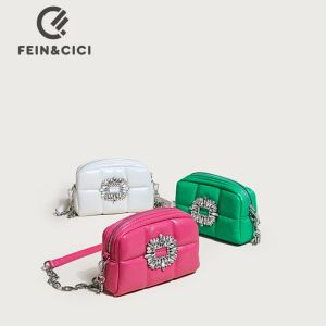 Sacchetti designer di borse di rinestone da camere a tracolla in cristallo diamanti crossbody cannone borse da matrimonio borsetta portavalo verde rosa bianco