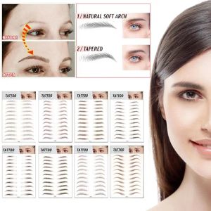 Tattoos 6d Eyebrow Aufkleber Bionic Tattoo Semipermanent Wassertransfer wasserdichte Stickerei Eyebrow Tattoo Aufkleber Brow Make -up Vorräte