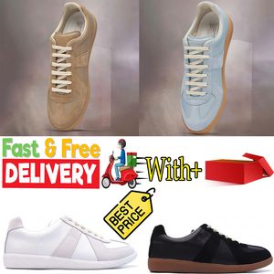 2024 Loafer Leder Frau Vintage Herren Designer-Trainerin Luxus Margielas White Casual Shoes Tennis Casual Outdoor Masions Schuhe Gai 36-45