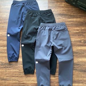 lu Men Jogger Long Pants Sports Yoga Outfit Gym Pockets Sweatpants Jogging Pants Mens Casual Elastic Waist Fitness