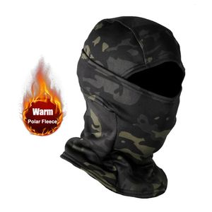 Cappello Full Full Full Fleece invernale tattico mimetico mimetico balaclava testata per il cappello sportivo mantieni la caccia a caccia di biciclette Multicam 240419