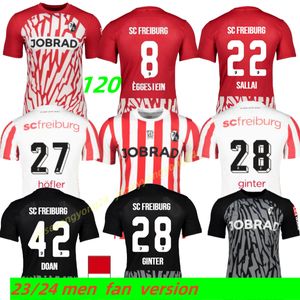 23 24 25 25 Grifo Sc Freiburg 120th Anniversary Football Jersey Kyereh Weisshaupt Giner Keitel 2023 2024 Gregoritsch Football Shirt Top