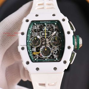 Mens Top Business Designer Automatic Zy RM11 per Skeletro Watch Mechanical Fibra in gomma Superclone RM11-03WRISTWATH Watch Carbon Watchs Fly-Back Zy 492