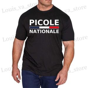 Męskie koszulki Picole Nationale T shirt luźne mężczyzn bawełniane t-shirt National Picole tshirts humorystyczne homme tshirt klasyczne topy t240419