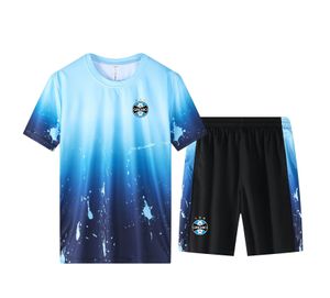 Gremio Porto Alegrens Herren Freizeitanzug Sportswear Freizeit Sport schnell trocknen kurzärmelig Sporthemd Outdoor Training Anzug Dünne Shorts