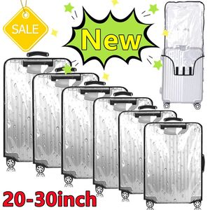 20-30inch Luggage Cover Transparent Protector Waterproof Thickened Suitcase Cover PVC Rolling Cover for Traveling Suitcase 240418