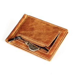 Clips Personalized engraved Genuine Leather Money Clip Front Pocket Clamp for Money Holder Removable Money Clip Wallet