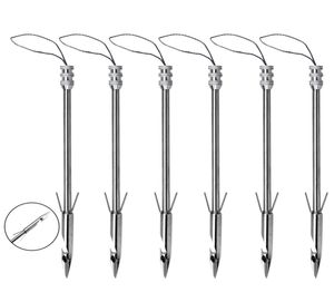 Outdoor Sport Archery Bowfishing Slings Shooting Harpoon Arrows Stainless Steel Catch Tips Hunting Bolt Silver Arrows2519603