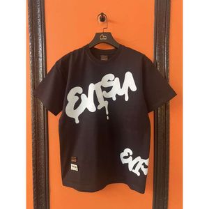 2024 New Fushen Short Sleeved T-Shirt With Graffiti Letter Printing For Men Women, Loose And Casual Couples, Pure Cotton Half Sleeve Fashion 239351