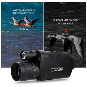 Teleskopy Caza 850NM Wi -Fi Digital IR IN RIGIVE Nocne Vision Monocular Telescope Urządzenie na zewnątrz kamery na szlaku zabytki wideo do polowania